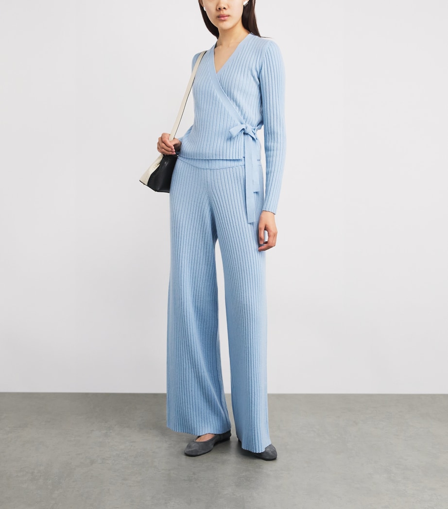 Cashmere Rib Cardigan 11/11 BLUE Image 2