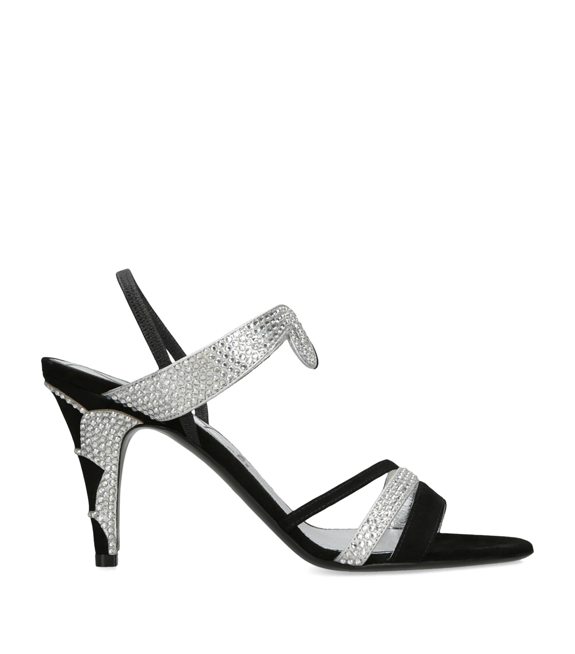 Suede L'Une et L'Autre Heeled Sandals 85 SILVER COM Image 1
