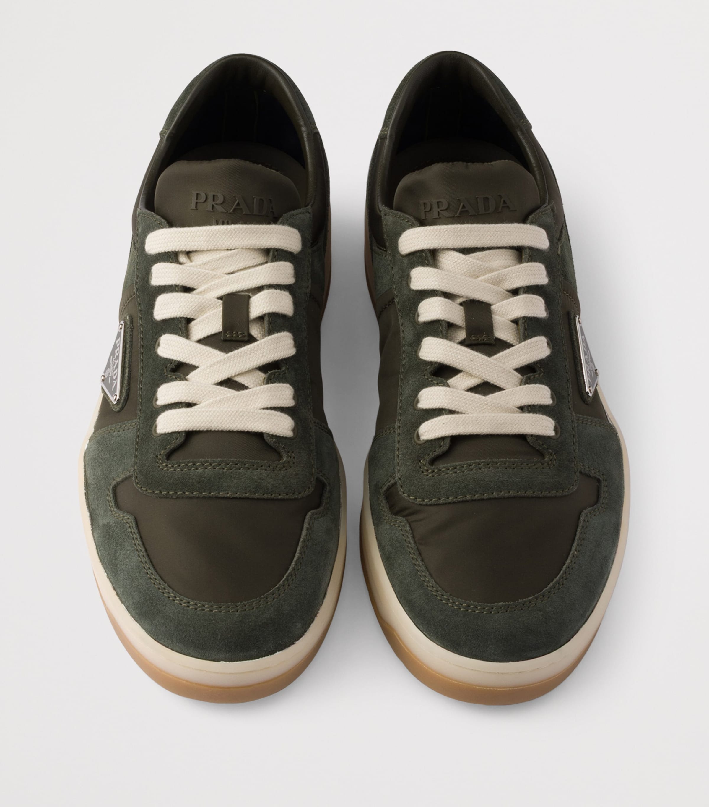 Prada Suede and Re-Nylon Downtown Sneakers Image 3