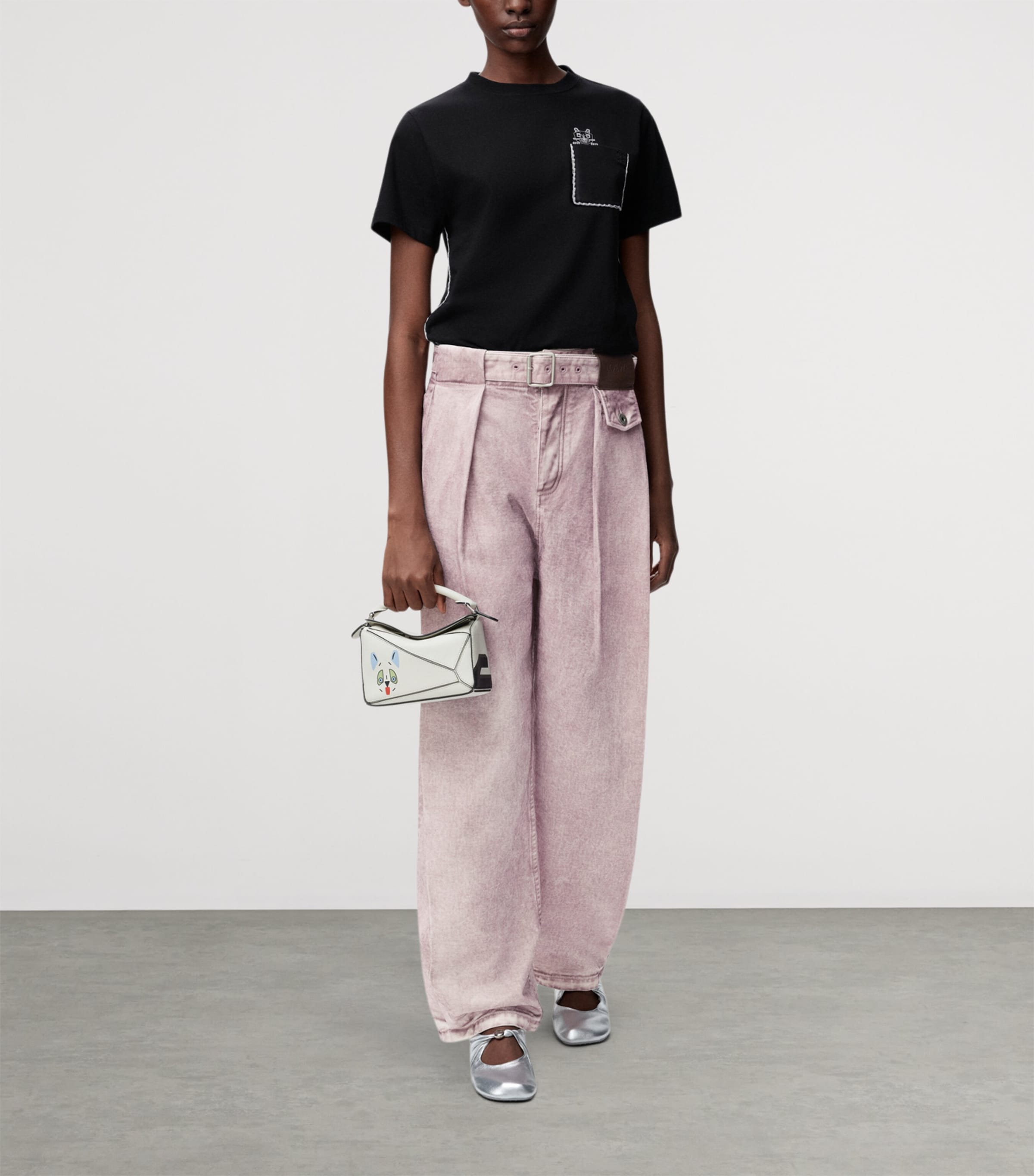 x Louis Wain Stretch-Cotton T-Shirt BLACK Image 2