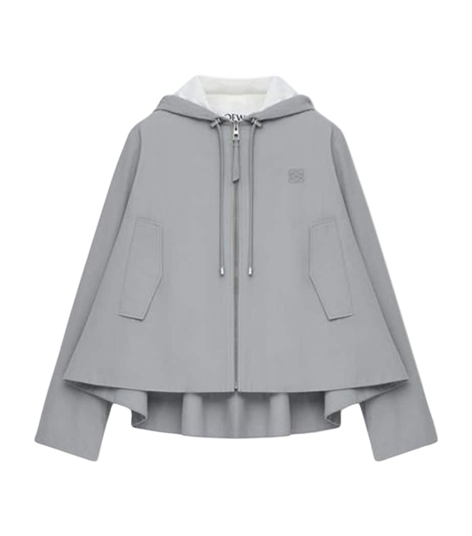 Trapeze Hooded Jacket LIGHT GREY Image 1