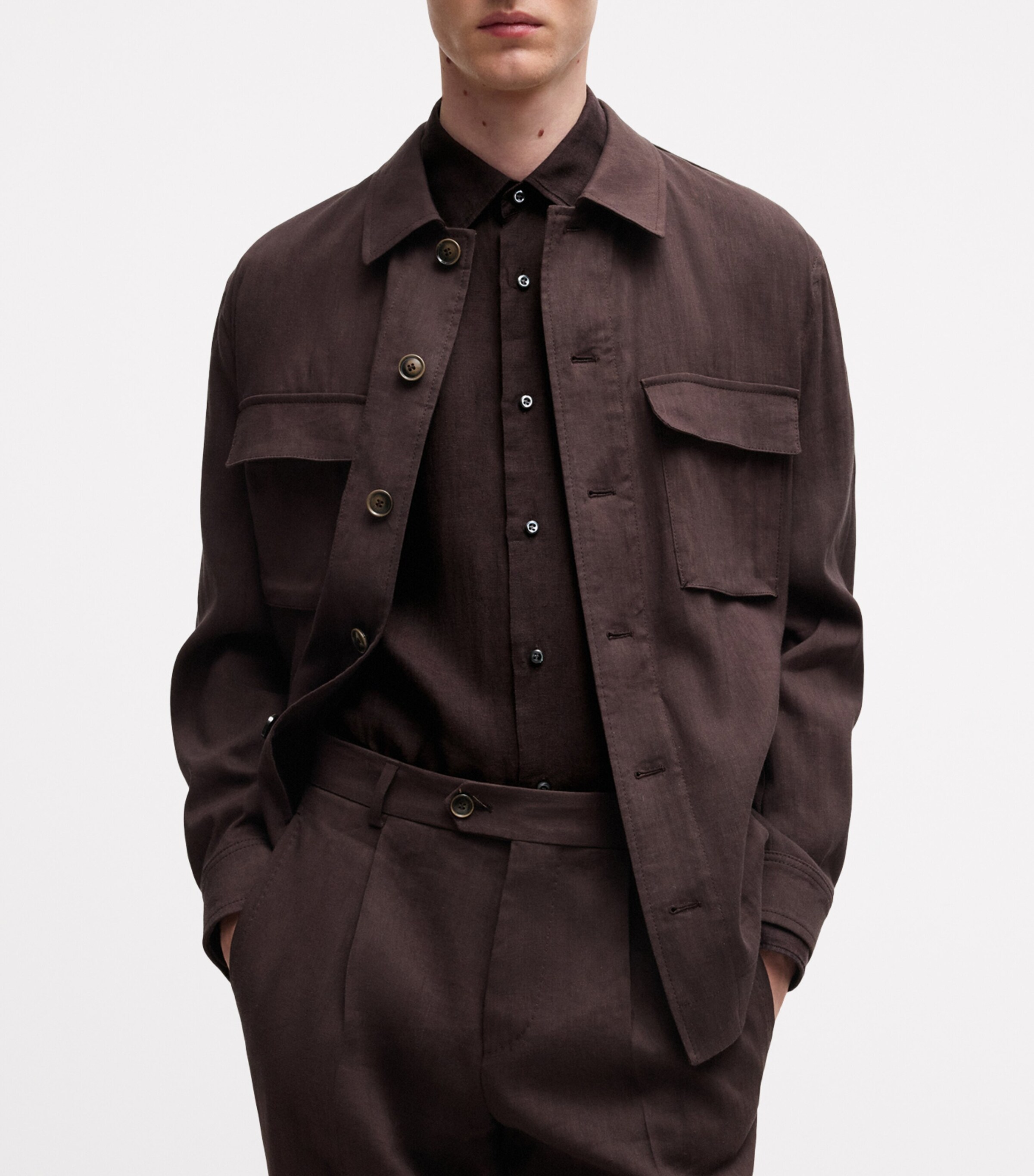 Linen Slim Shirt 203 Image 4