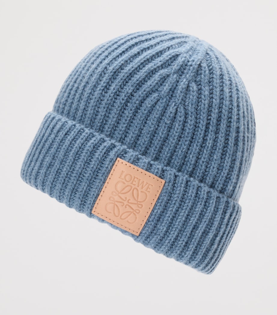 Cashmere Logo Beanie DENIM BLUE Image 3