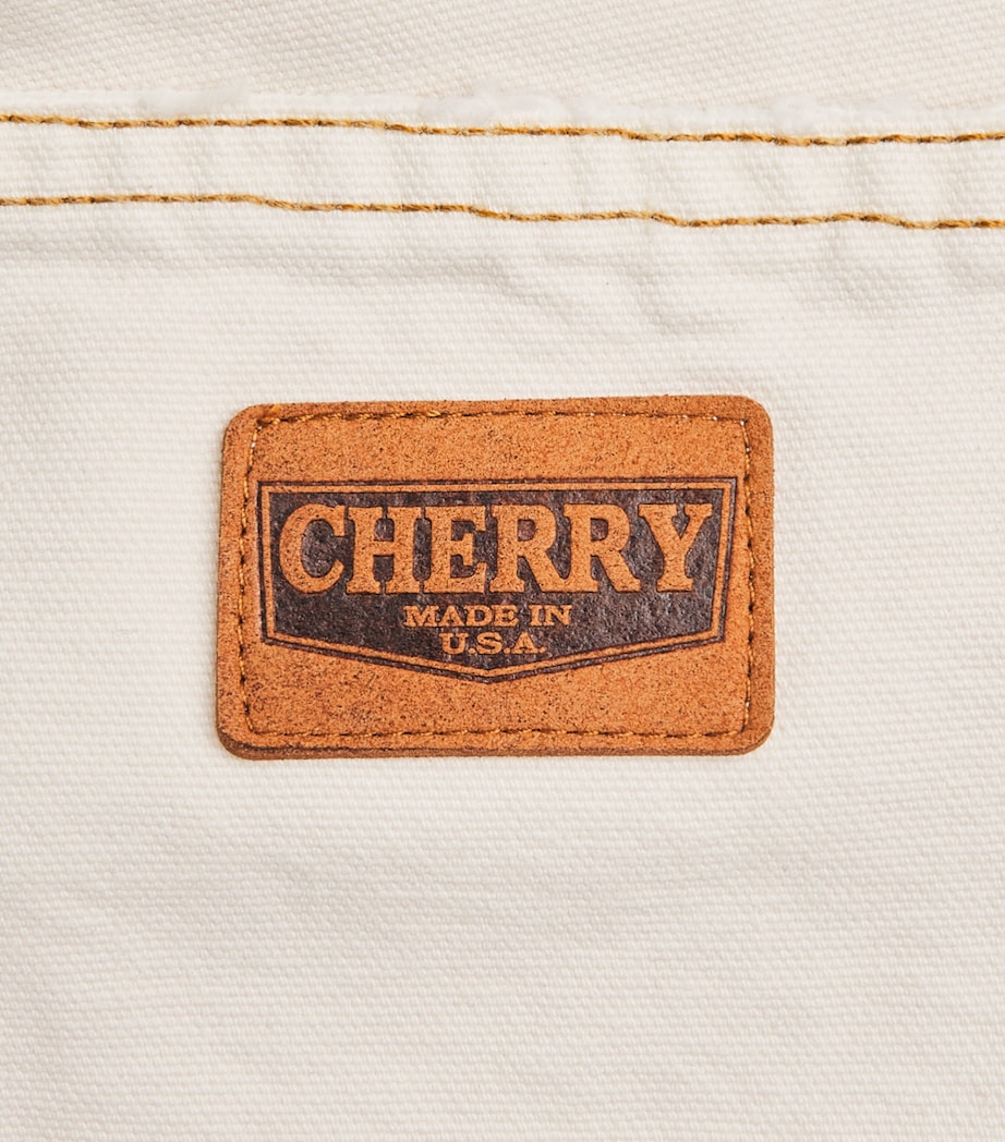 Cherry Los Angeles Mens Cotton Paint Splatter Carpenter Trousers Vintage White Image 6