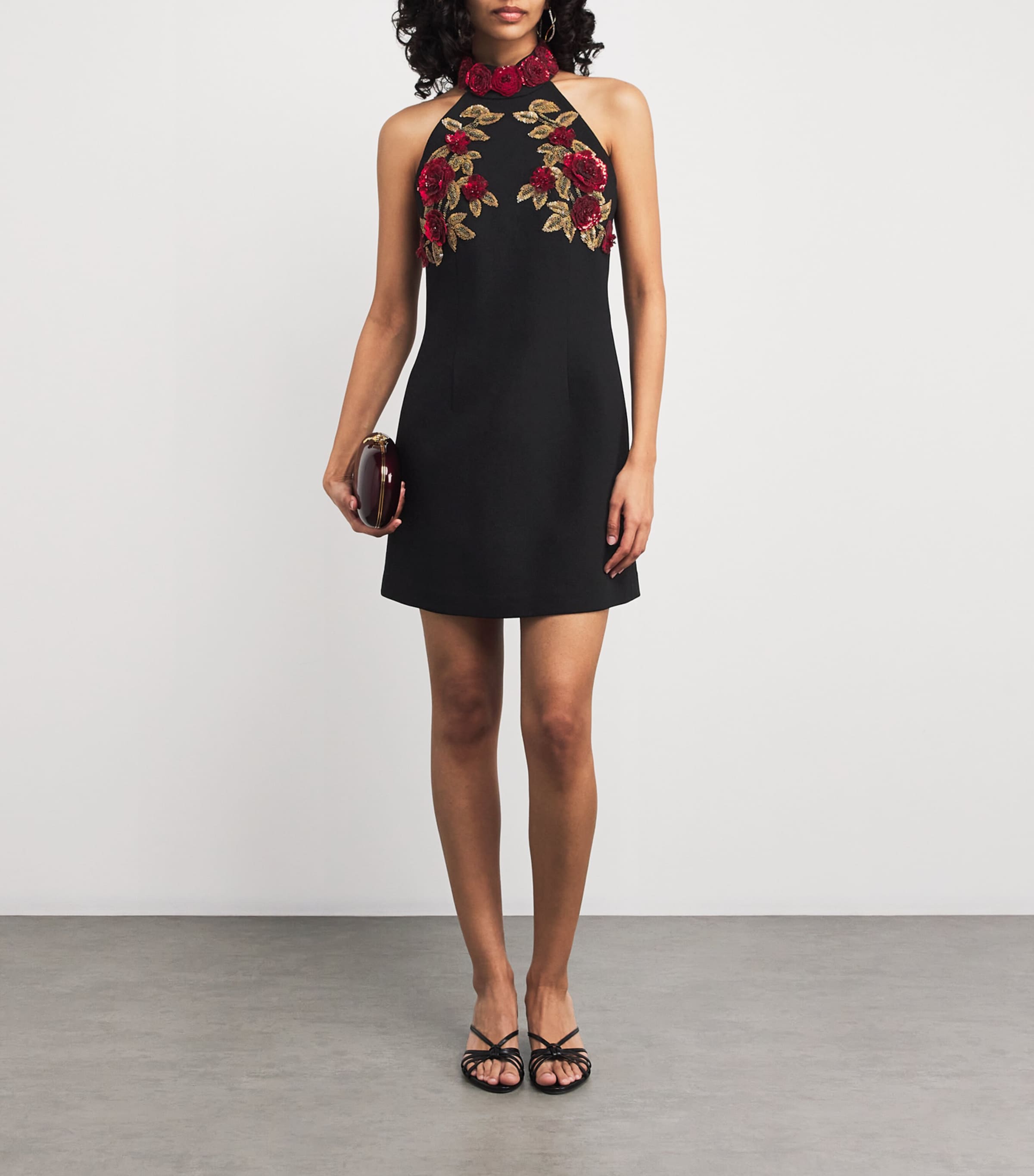 ◆関税込◆【REBECCA VALLANCEC】Rosetta floral minidress Rebecca Vallance Appliqué Rosetta Mini Dress | Harrods CA