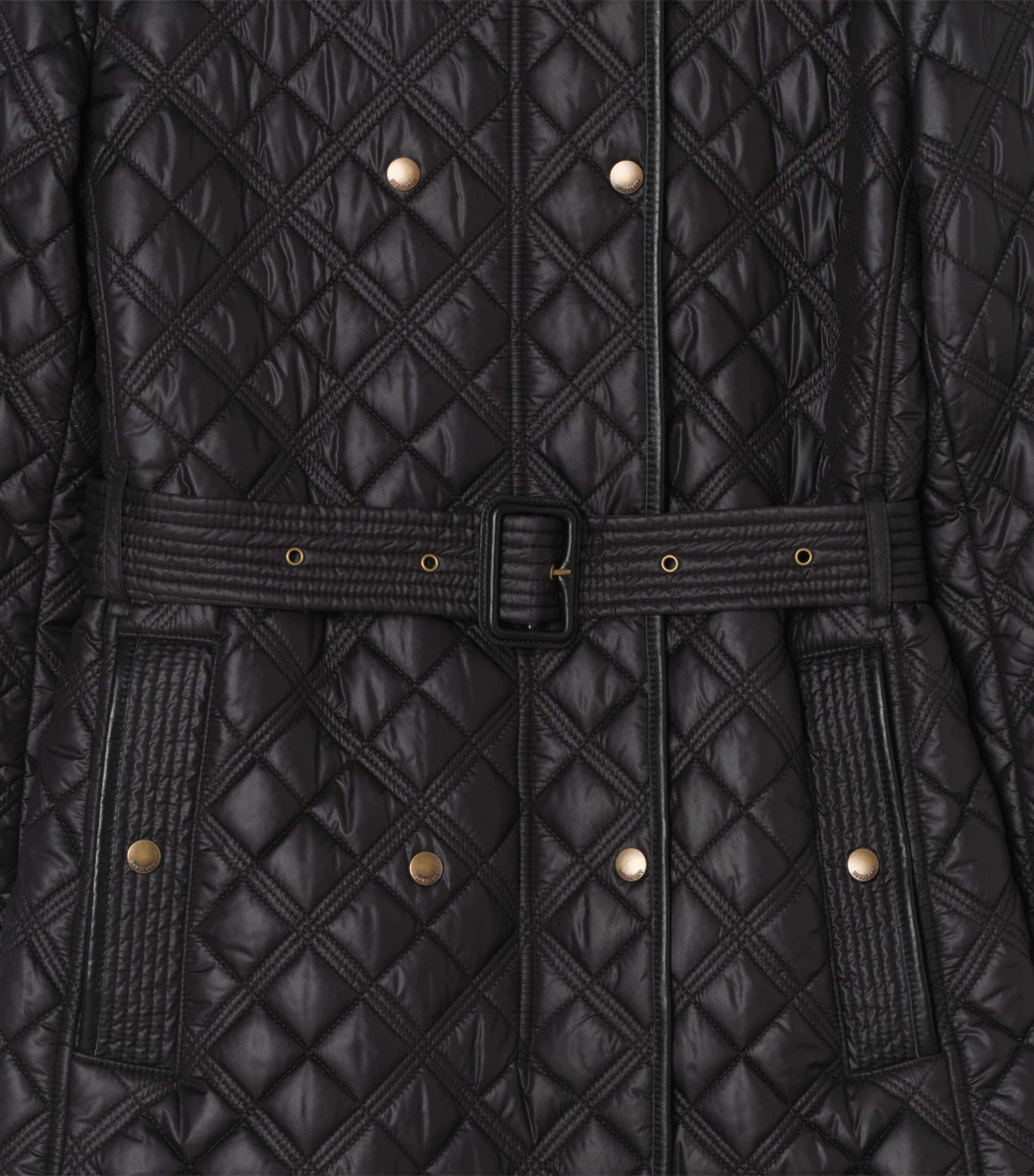 Burberry Womens Quilted Puffer Jacket Black Image 2