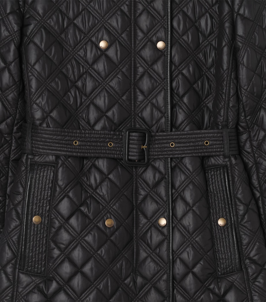 Burberry Womens Quilted Puffer Jacket Black Image 2