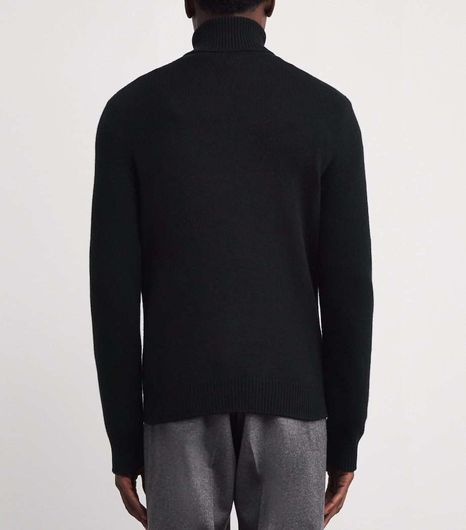Cashmere Polo Bear Rollneck Sweater CLASSIC BLACK Image 4
