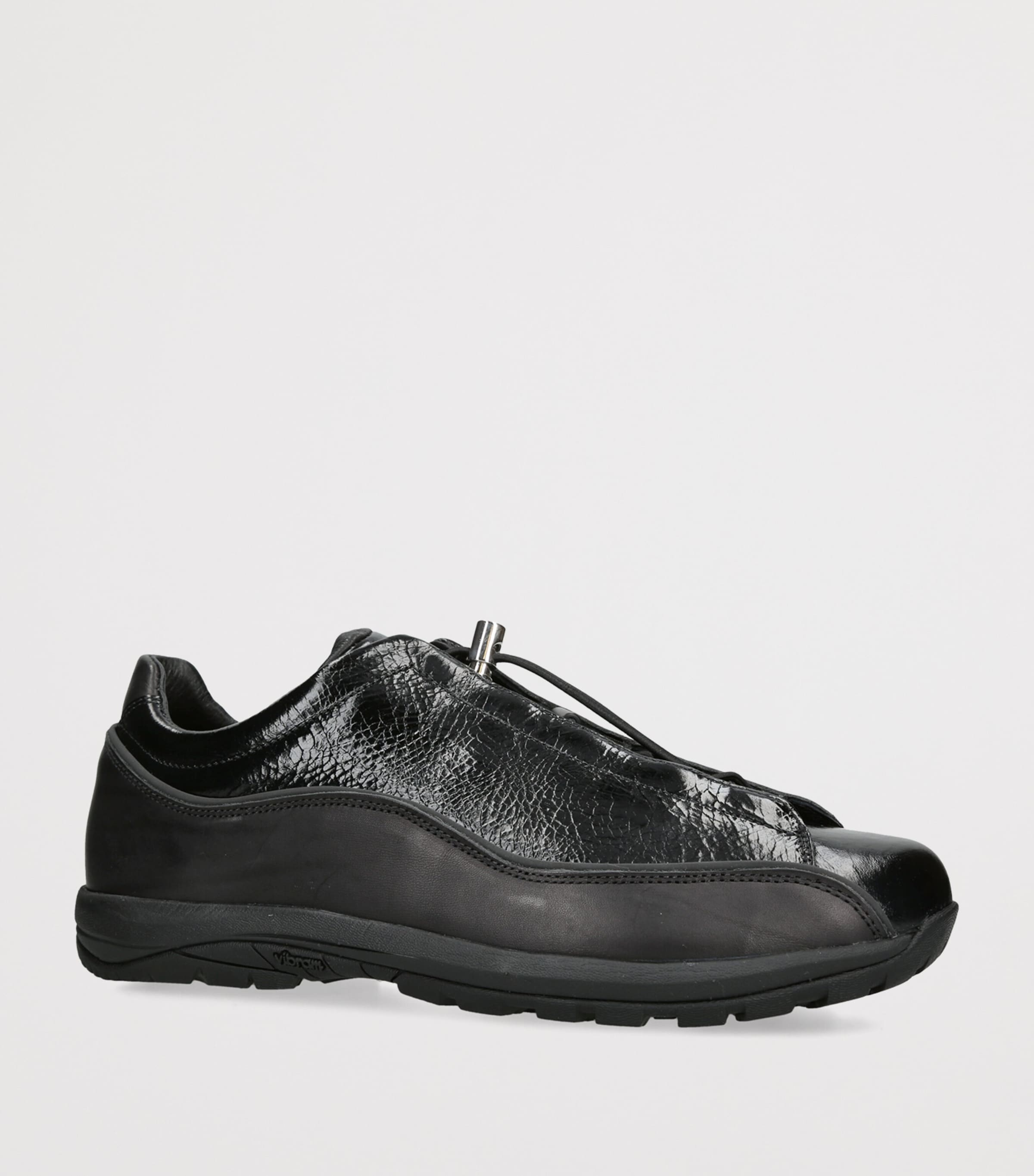 Diemme Crackled Leather Licata Sneakers Black Image 3
