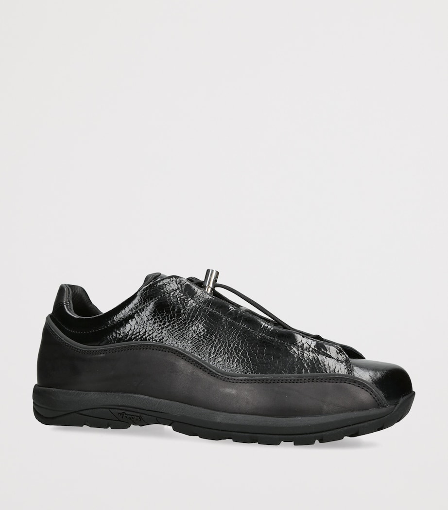 Diemme Crackled Leather Licata Sneakers Black Image 3