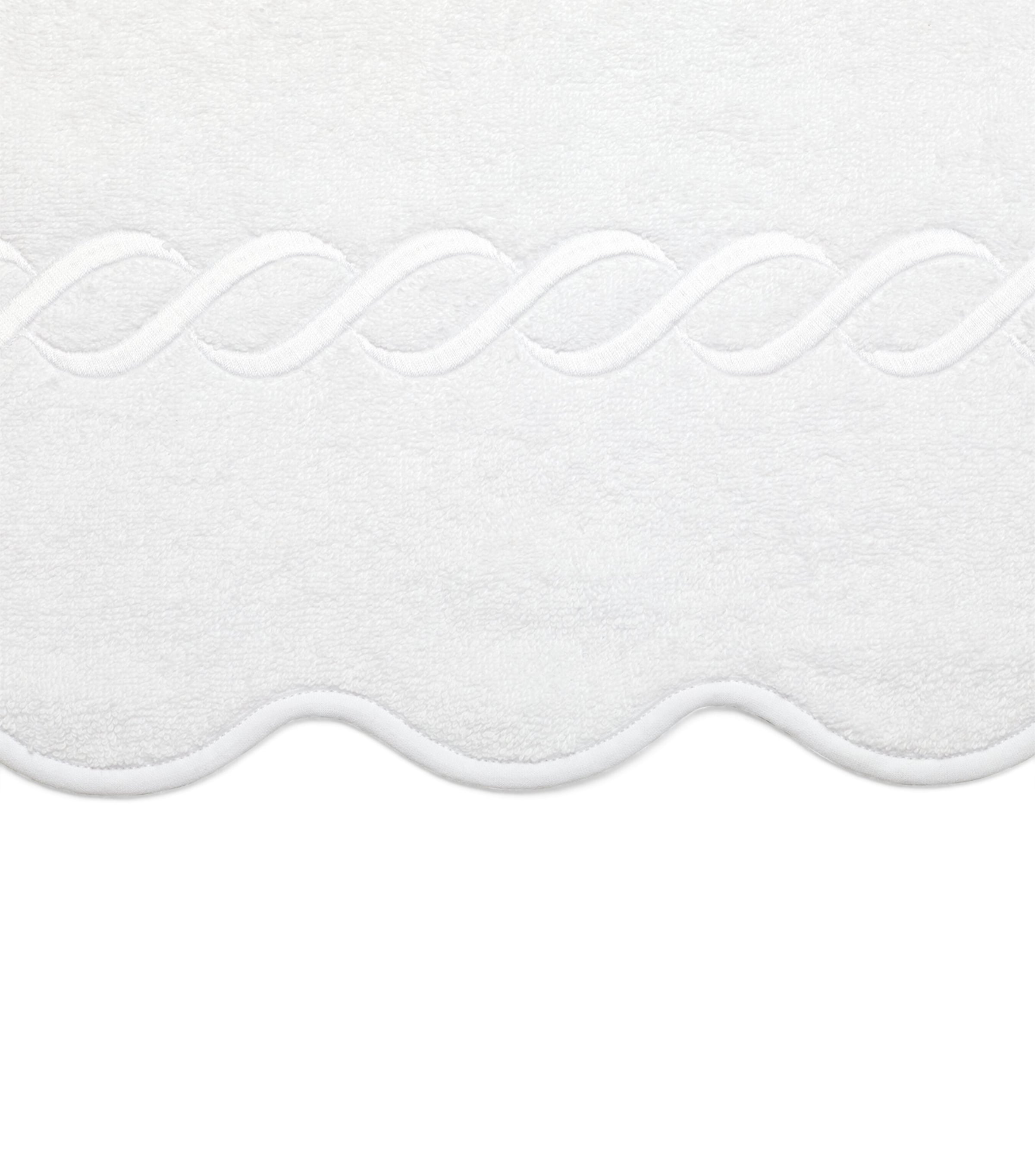 Cotton Treccia Bath Towel (75cm x 150cm) WHITE/WHITE Image 2
