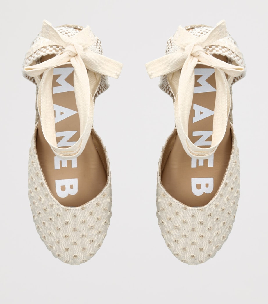 Manebi La Havana Wedge Espadrilles 100 Cream Image 4