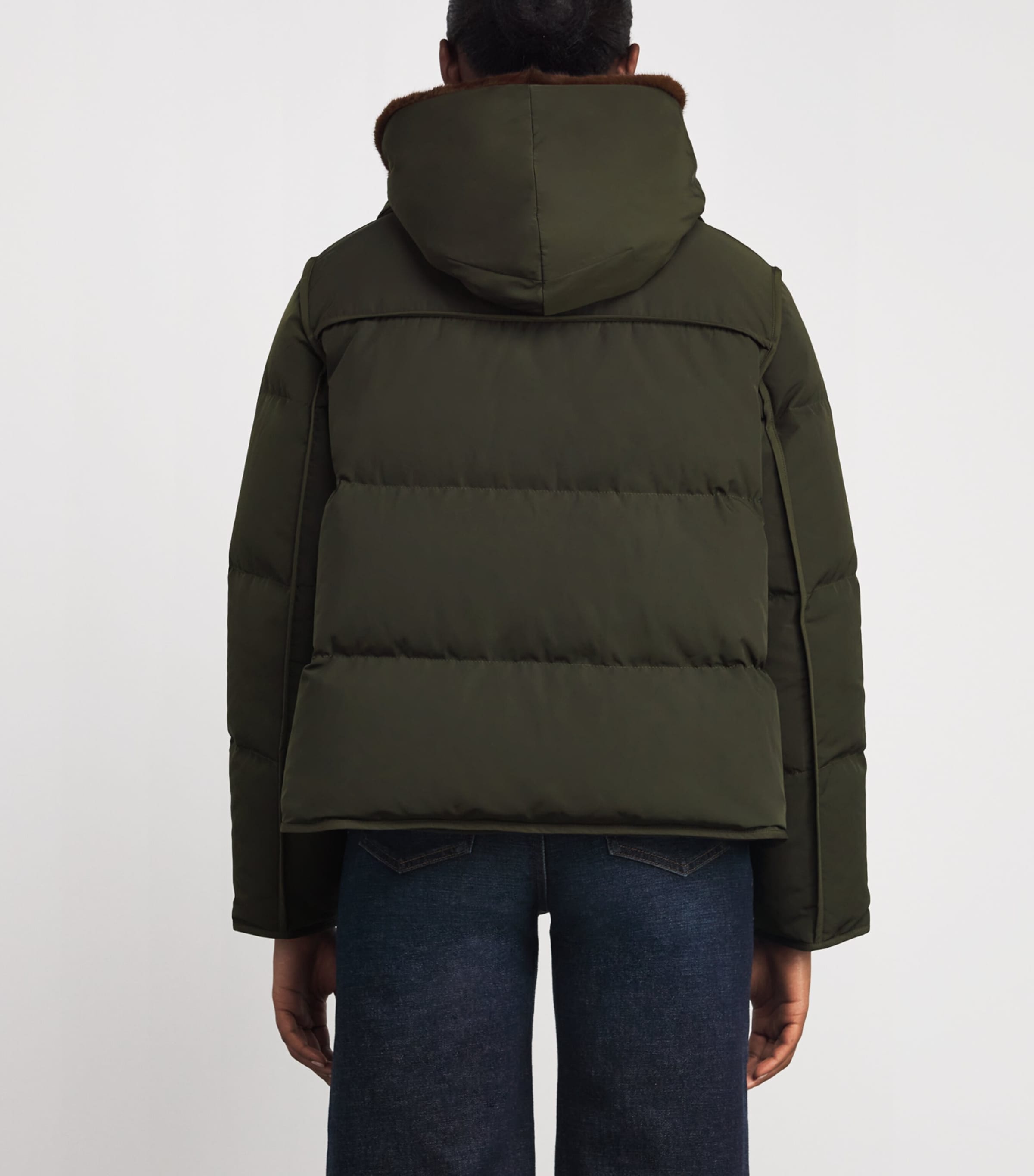 Down-Mink Technical Puffer Jacket (55cm) A0422 Image 4