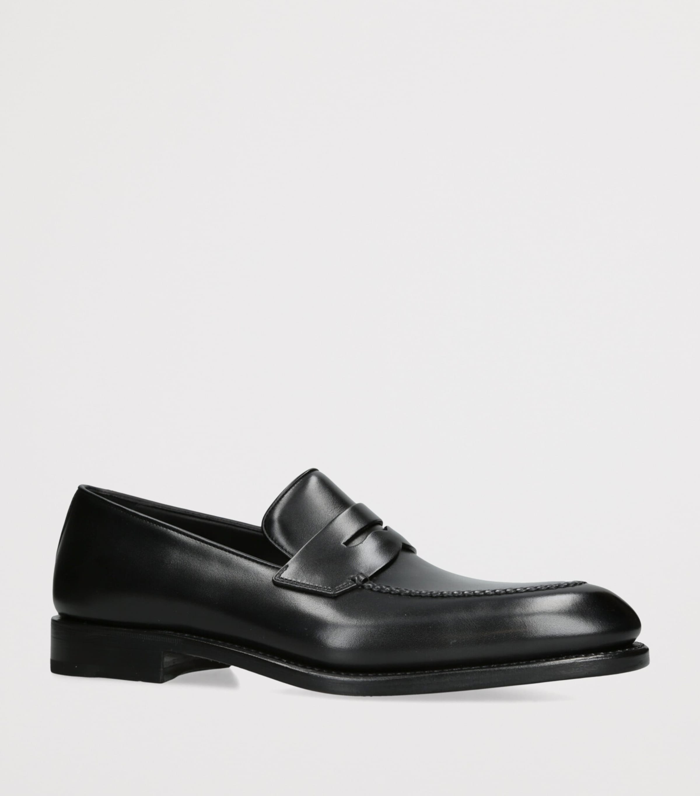 Leather Brandy Loafers BLACK Image 3