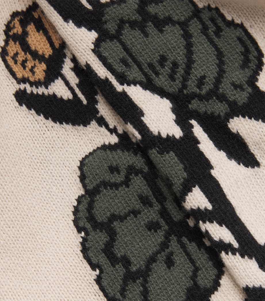 Virgin Wool Jacquard Sweater ECRU Image 5