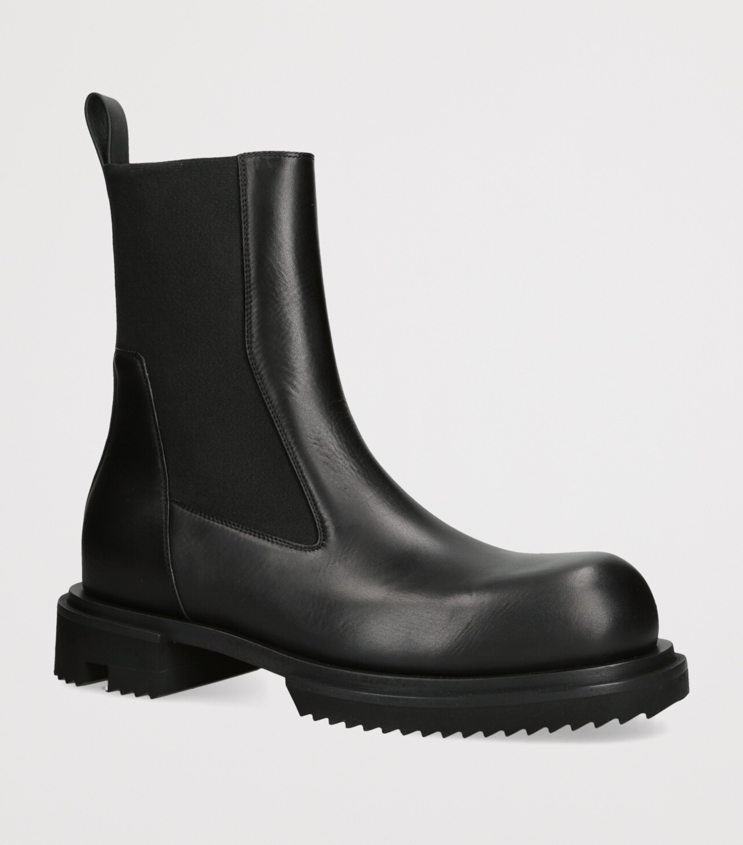 Leather Beatle Gabe Ankle Boots BLACK Image 3