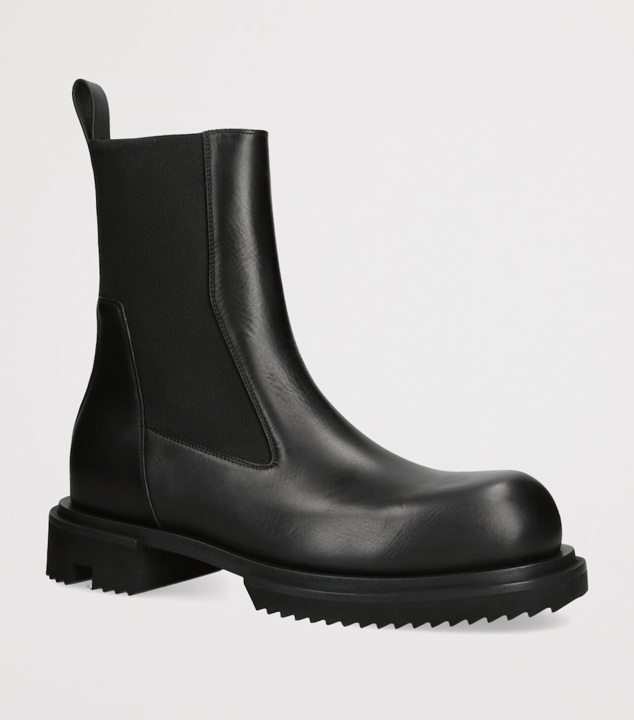 Leather Beatle Gabe Ankle Boots BLACK Image 3