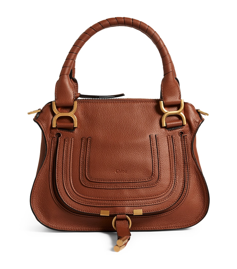 Small Leather Marcie Top-Handle Bag BAG TAN Image 1