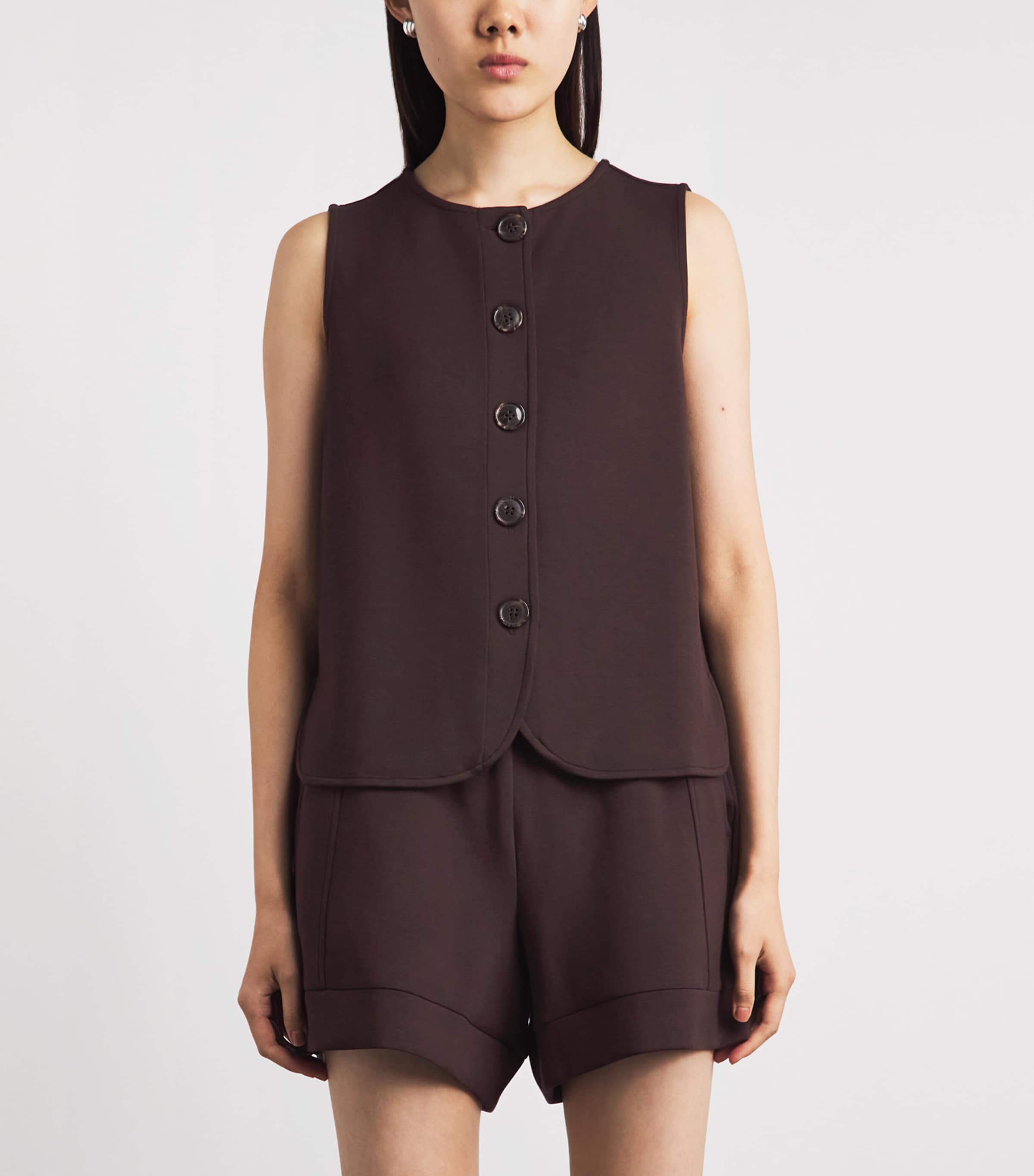 Varley Womens Josie Waistcoat Coffee Bean Image 4