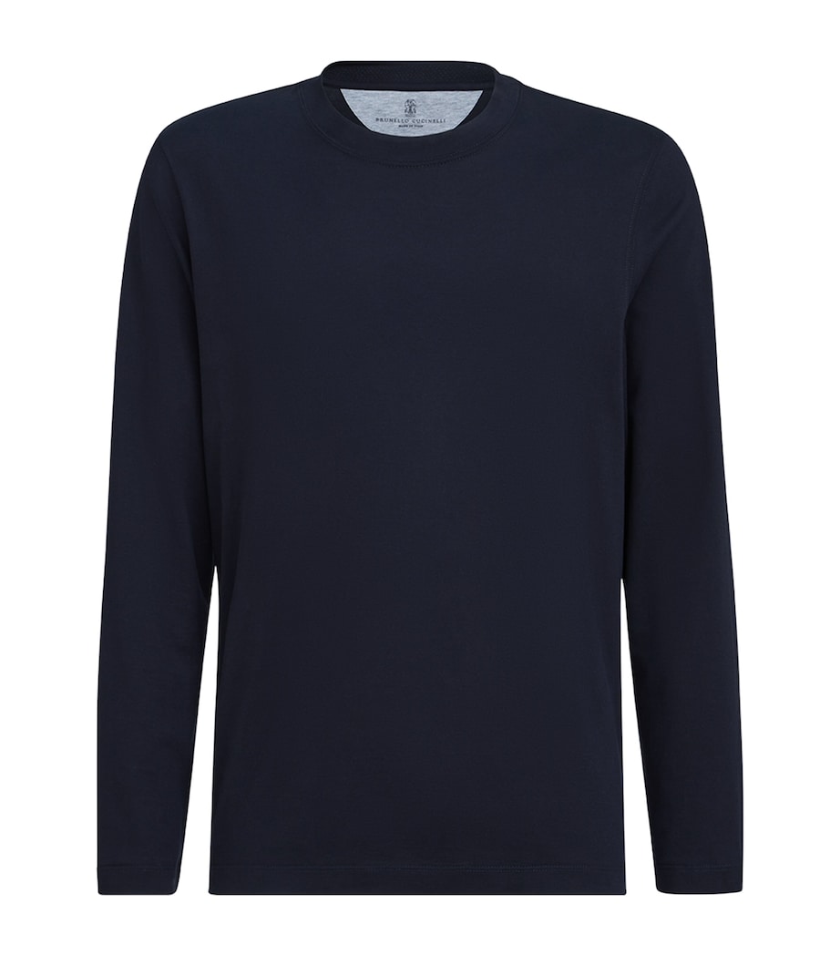 Brunello Cucinelli Mens Cotton Long-Sleeve T-Shirt Image 1