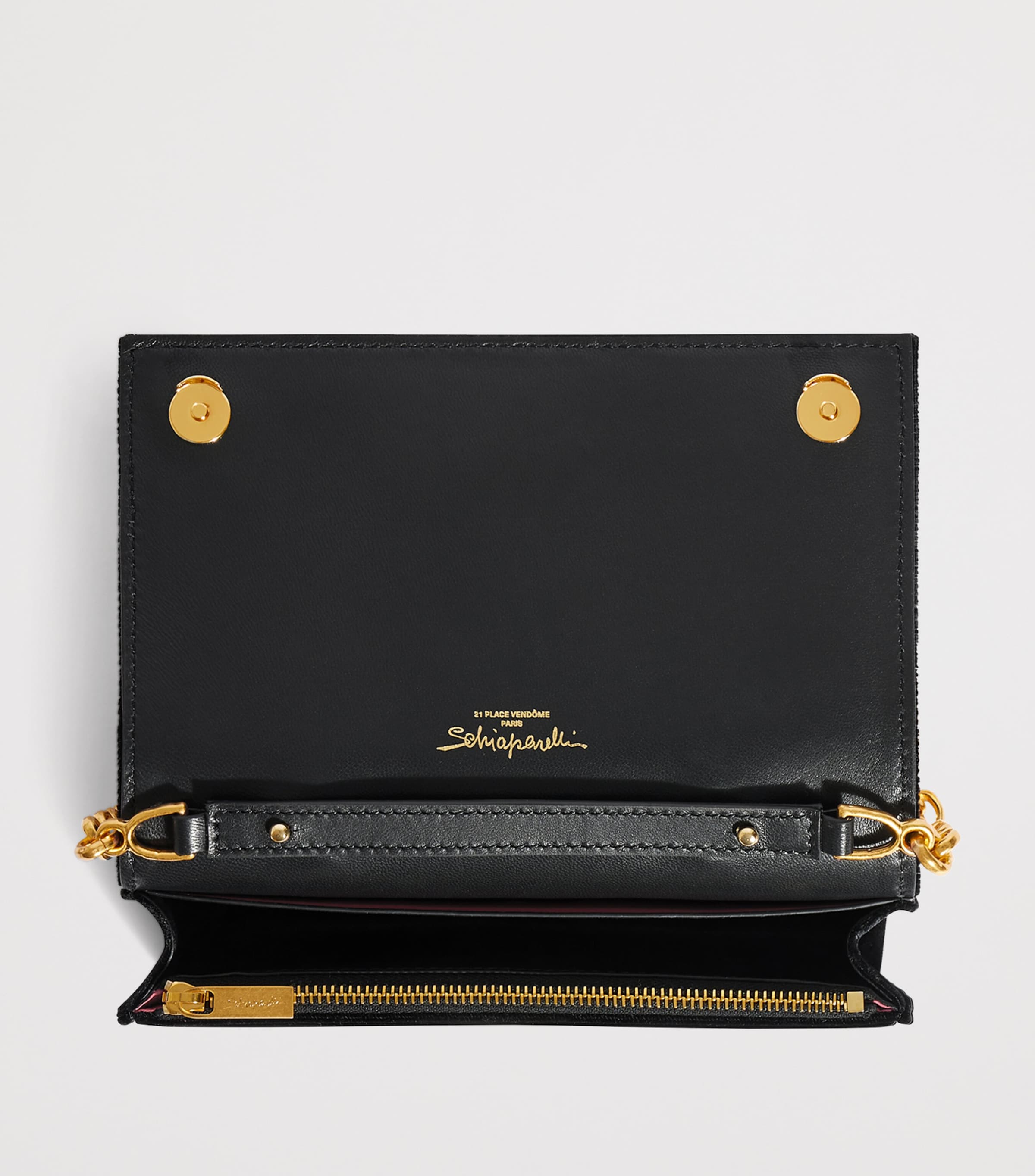 Schiaparelli Velvet Bijoux Clutch Bag Black Image 4