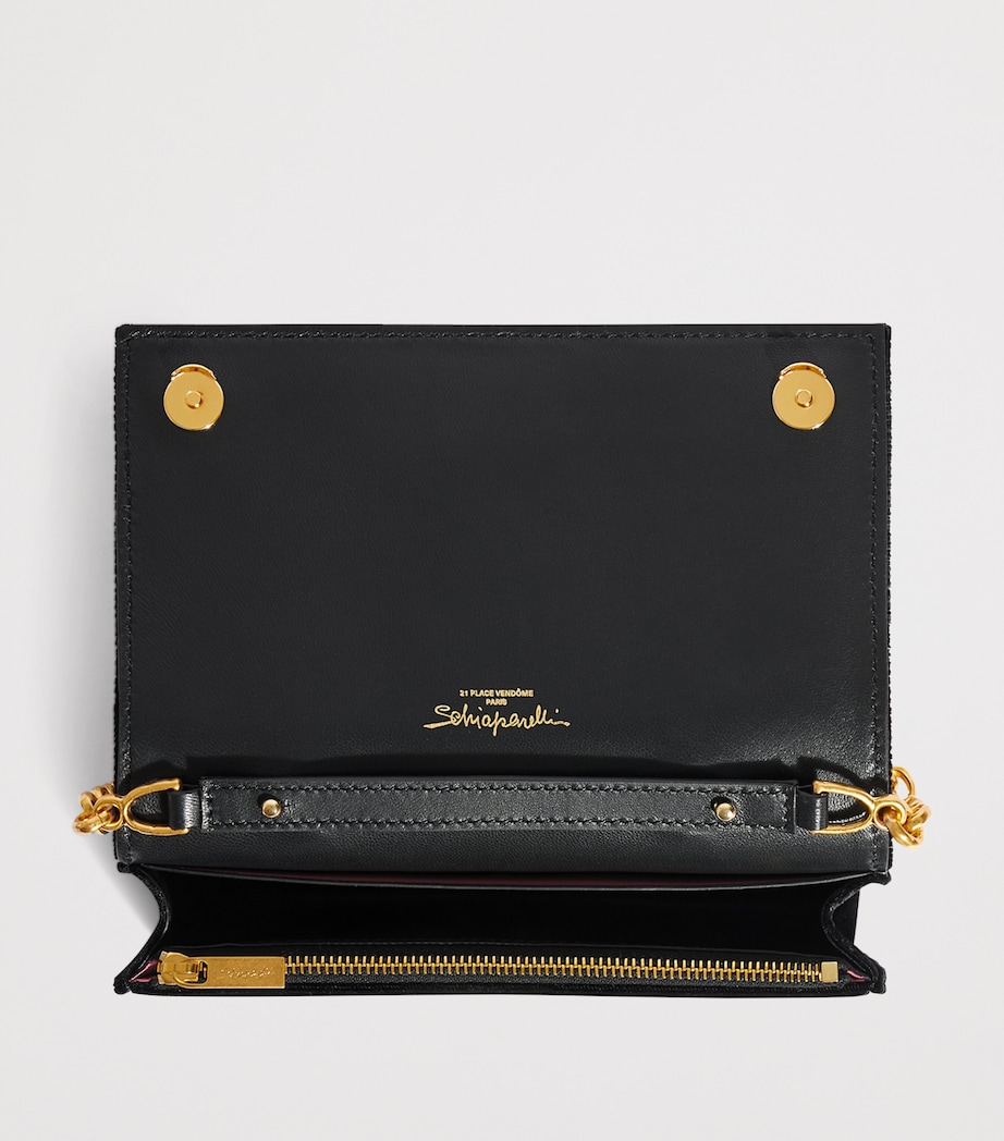 Schiaparelli Velvet Bijoux Clutch Bag Black Image 4