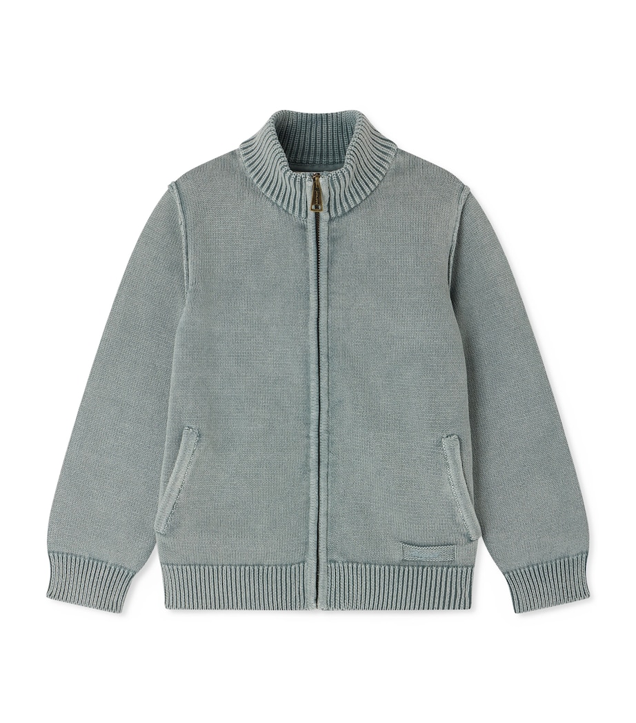 Bonpoint Cotton Lance Cardigan (10-14 Years) Upb Emeraude Image 1