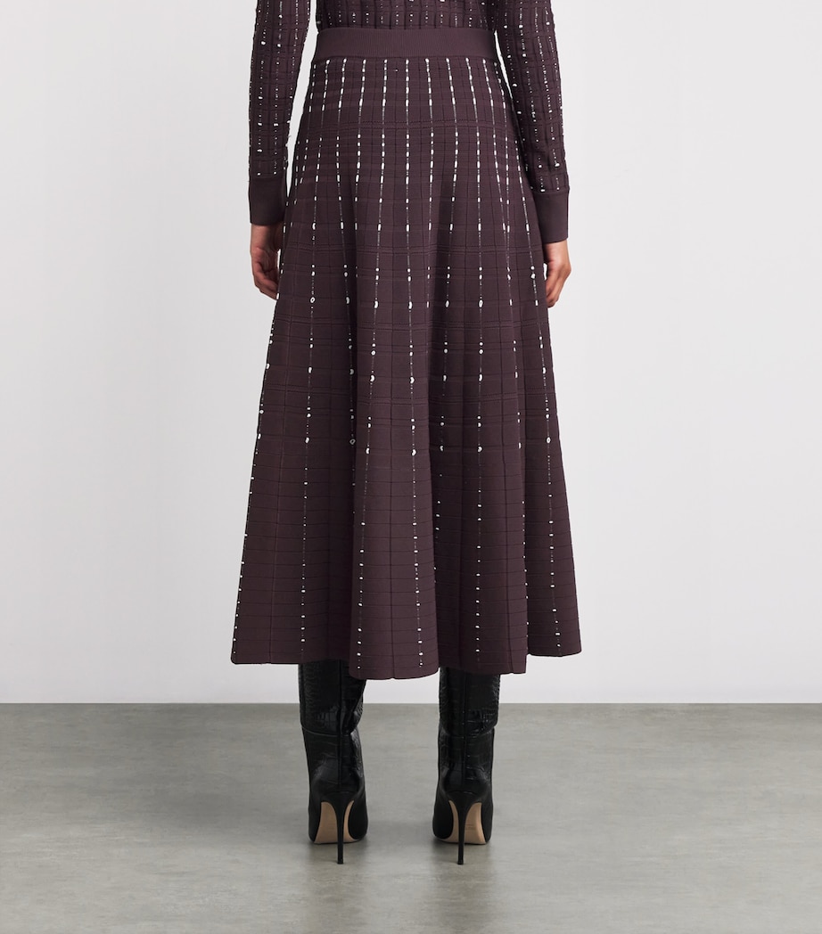 Fragmented Stripes Skirt MARASCHINO/IVORY Image 4