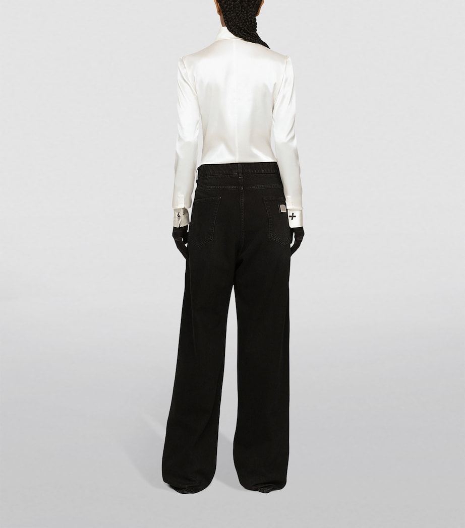 KIM DOLCE & GABBANA Flared Jeans S9001-COMBINE COL Image 4