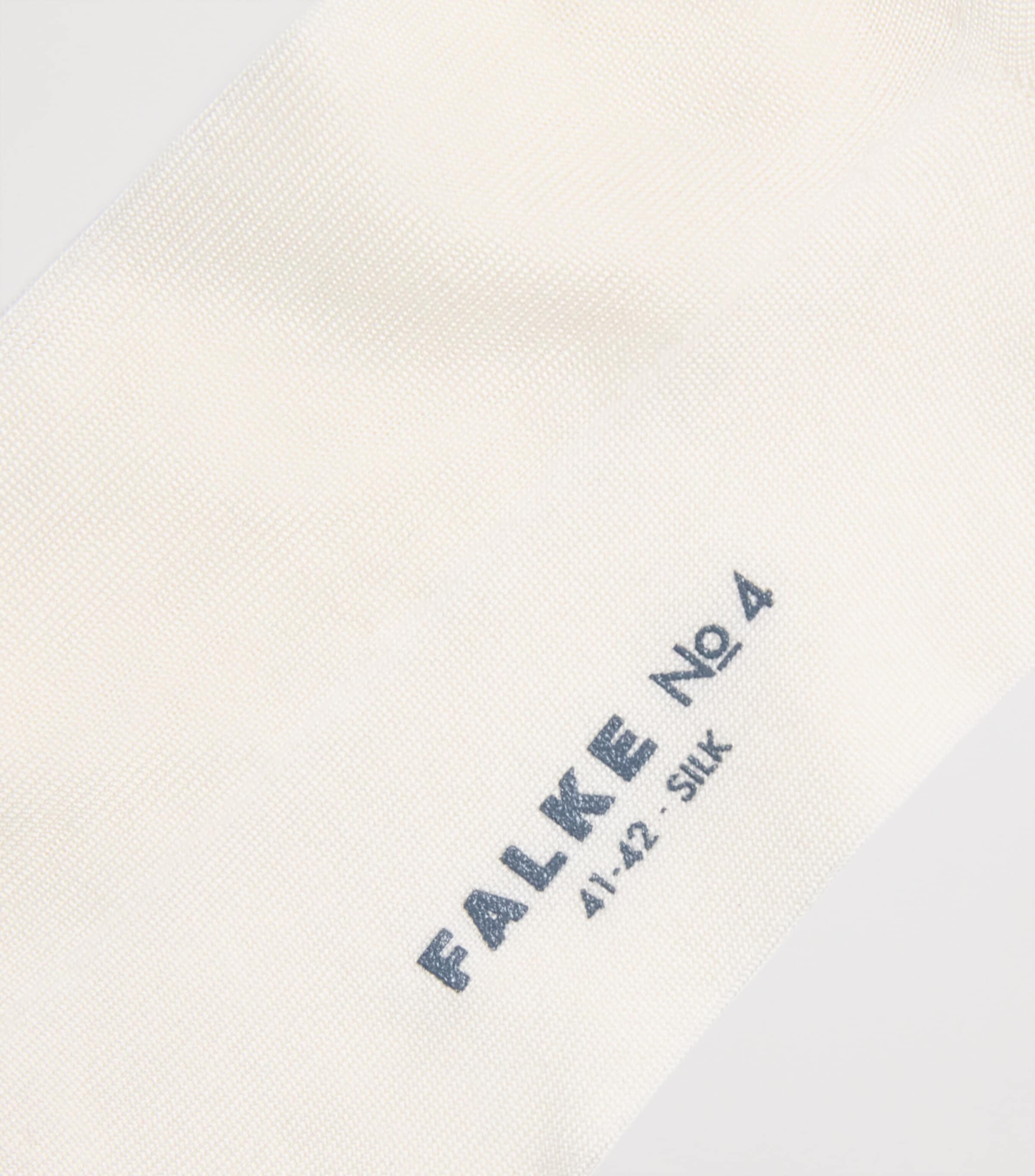 Falke Mens Silk-Blend No.4 Socks Offwhite Image 2