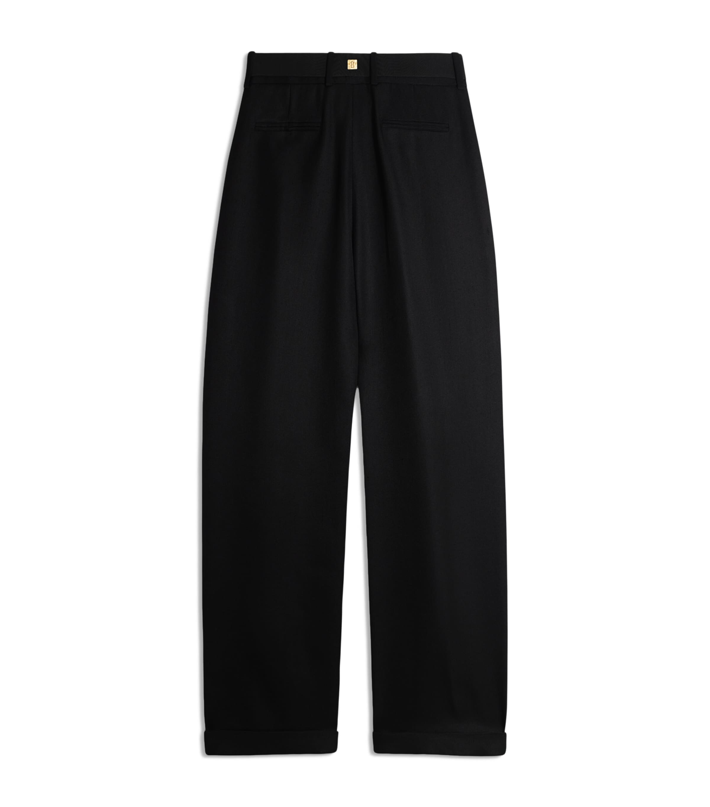 Schiaparelli Womens Oversized Pleated Trousers Black Image 5