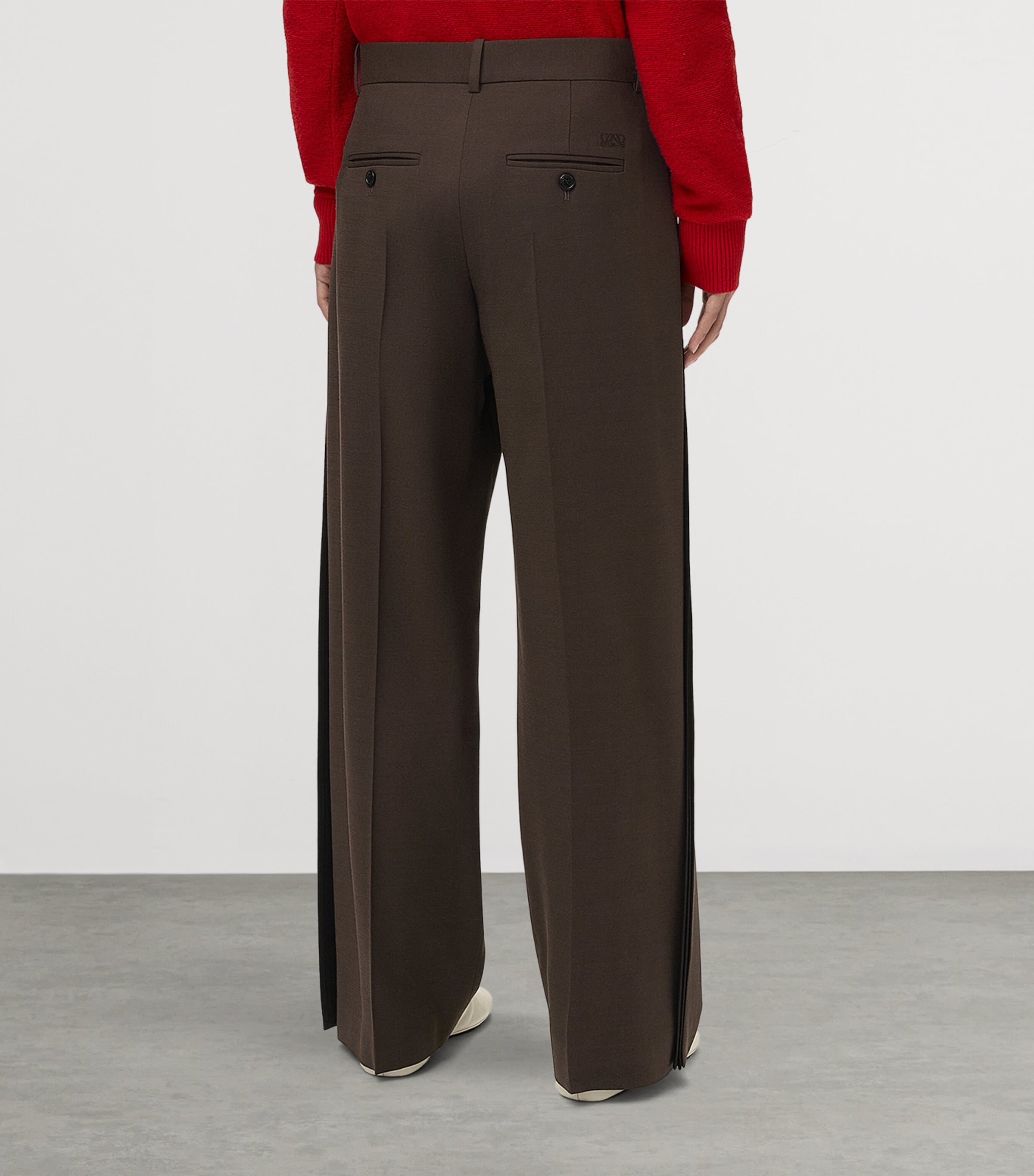 LOEWE Womens Tailored Trousers Brown Image 4