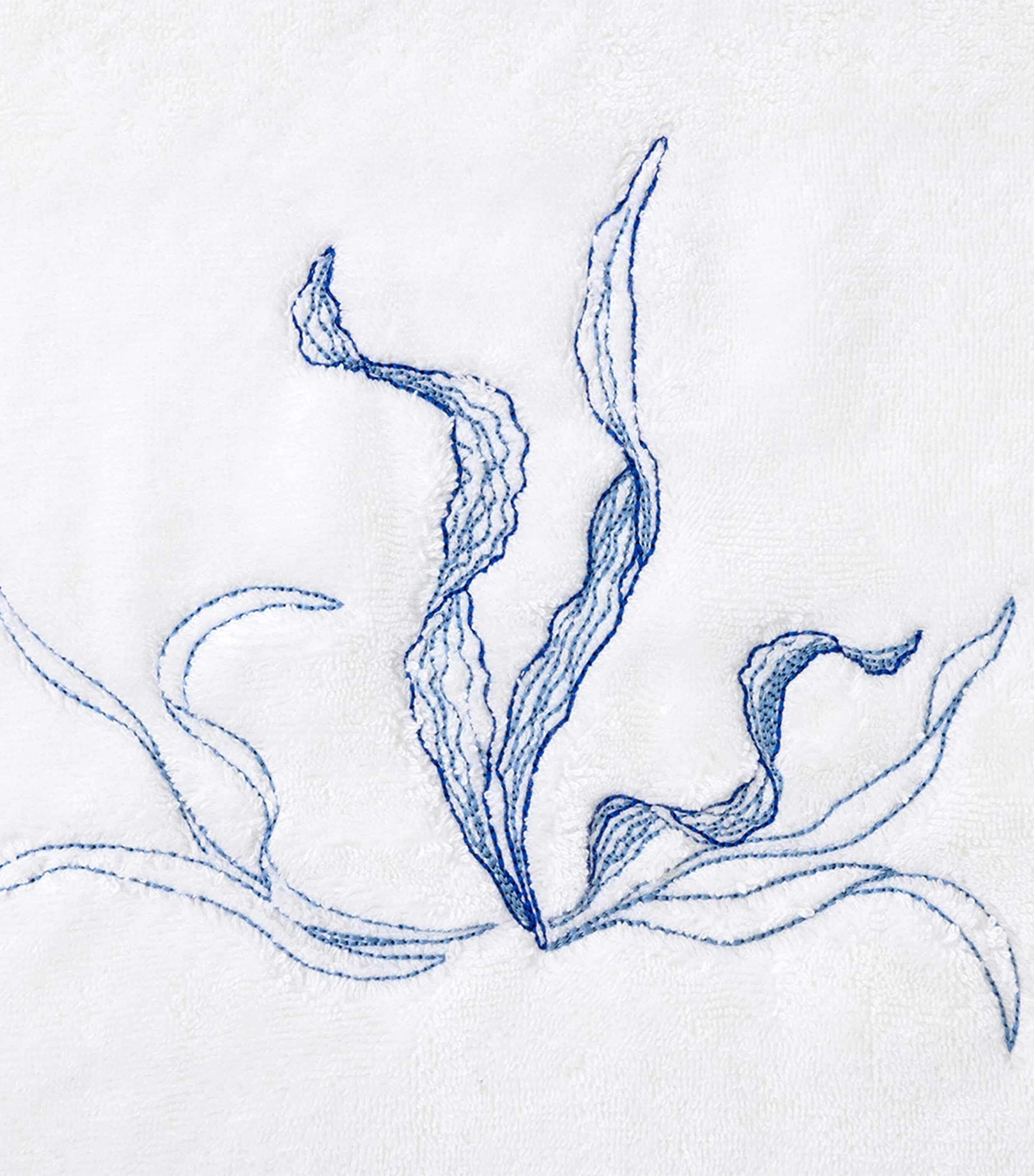 Organic Cotton Nautilus Bath Sheet (120cm x 160cm) BLC/BLU Image 3