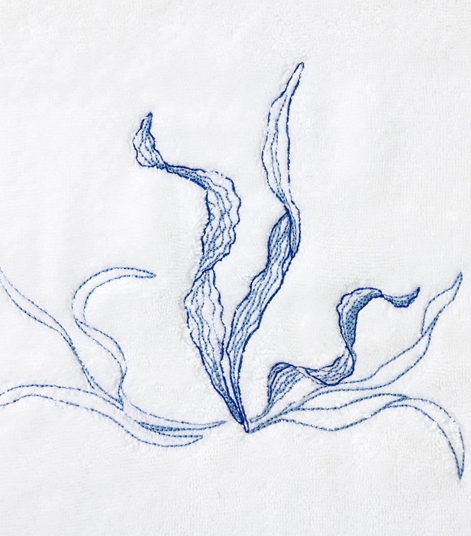 Organic Cotton Nautilus Bath Sheet (120cm x 160cm) BLC/BLU Image 3