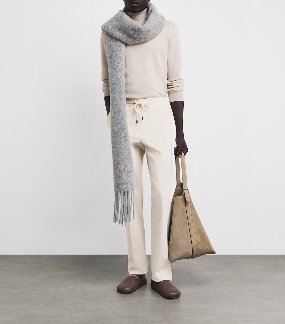 Corduroy Drawstring Trousers 81 WHITE Image 2