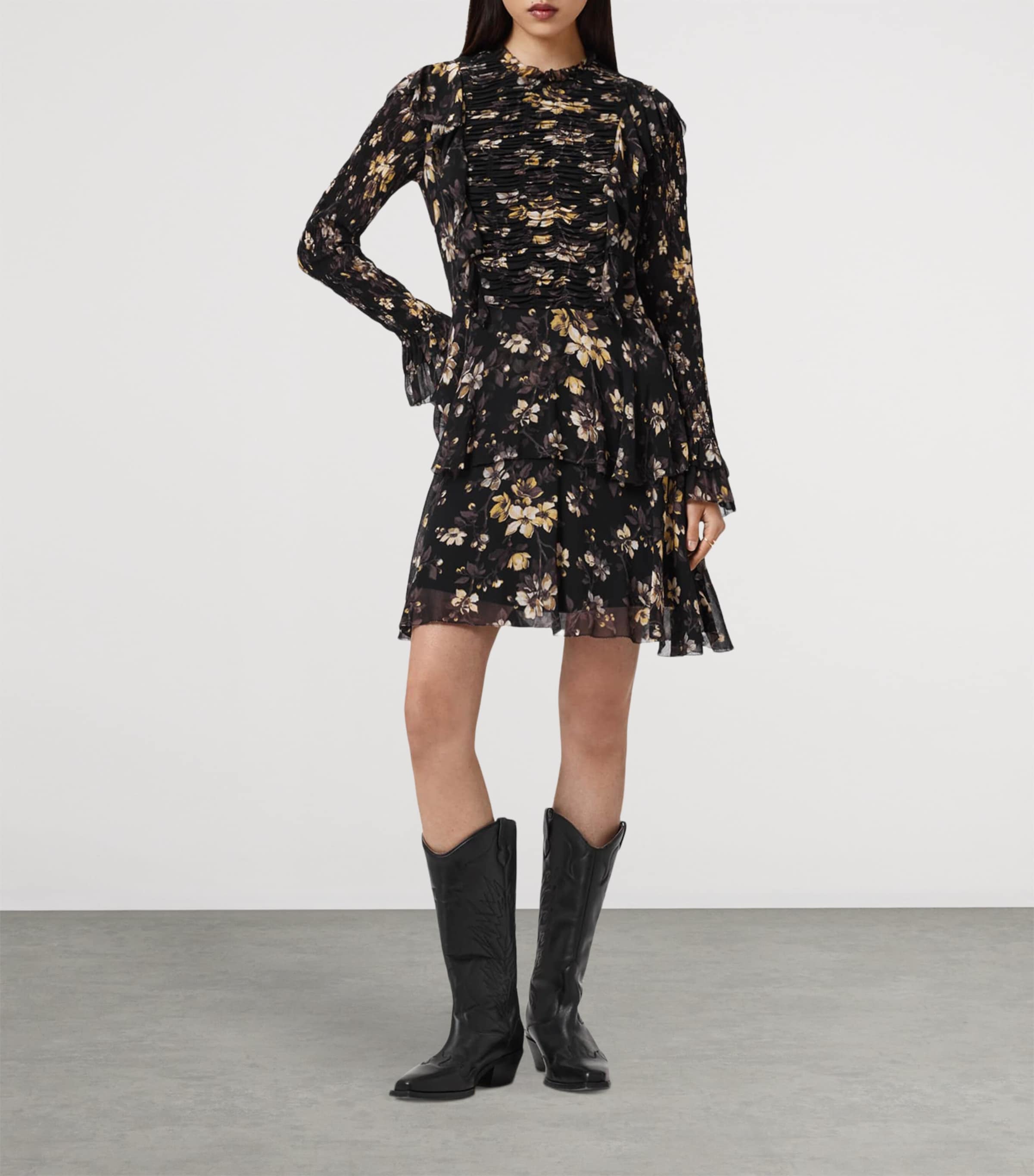 Floral Portia Mini Dress VINE BLACK Image 2