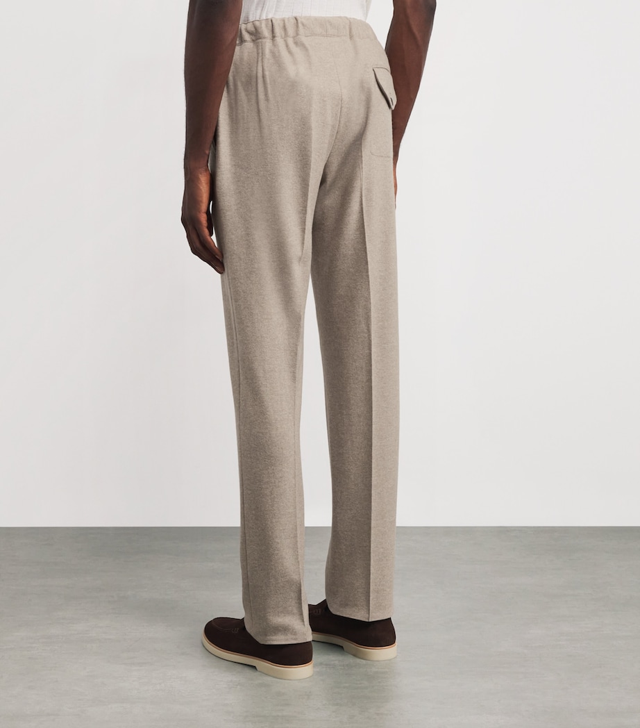 Wool-Cashmere Drawstring Straight Trousers MICHIGAN T4 Image 4