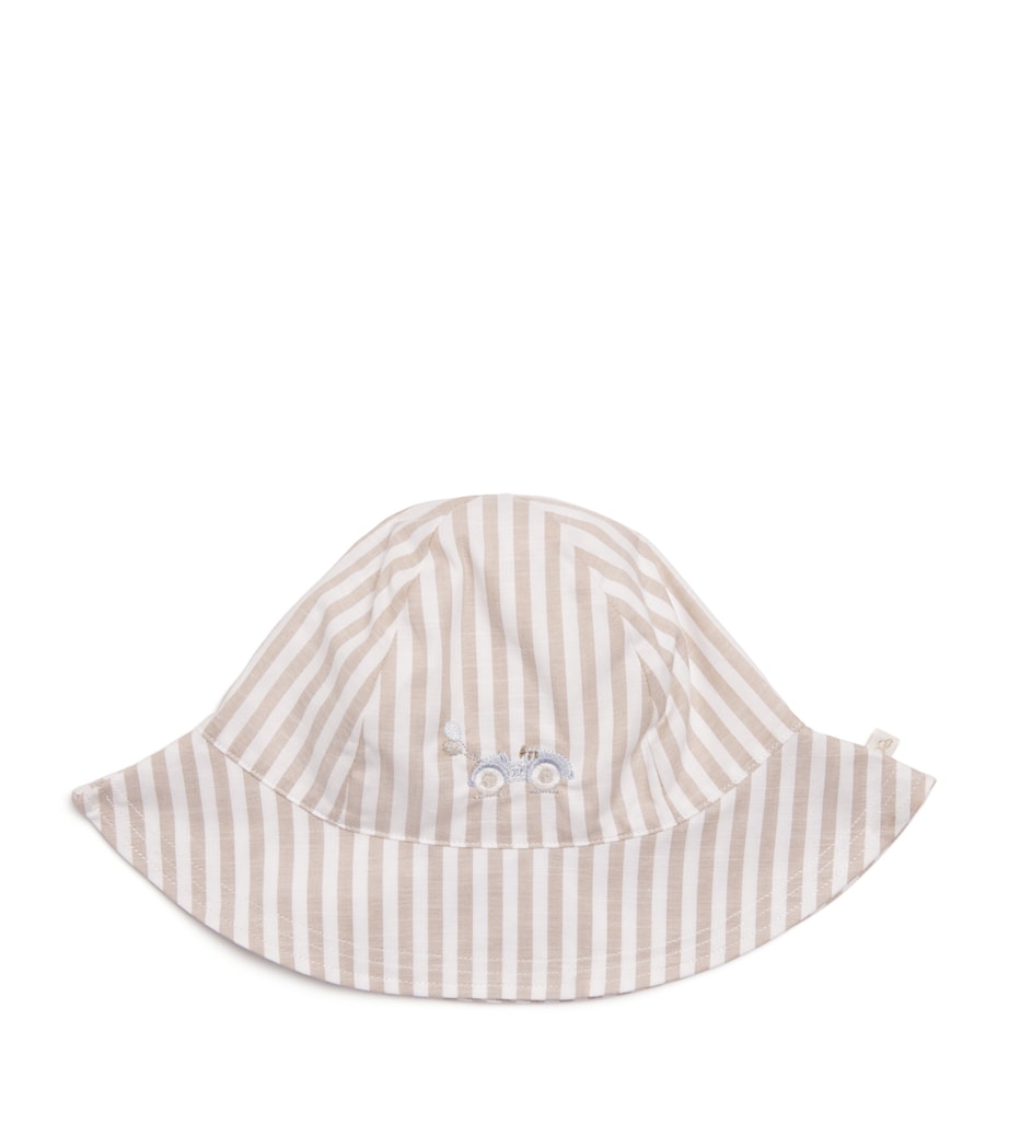Cotton Carlton Race Car Sun Hat IVORY/SEPIA Image 1