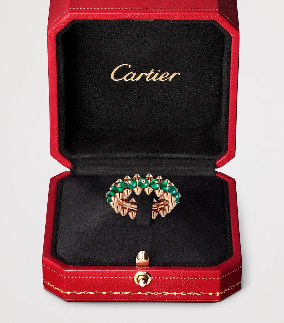 Cartier Rose Gold and Green Agate Clash de Cartier Ring Rose Gold Image 5