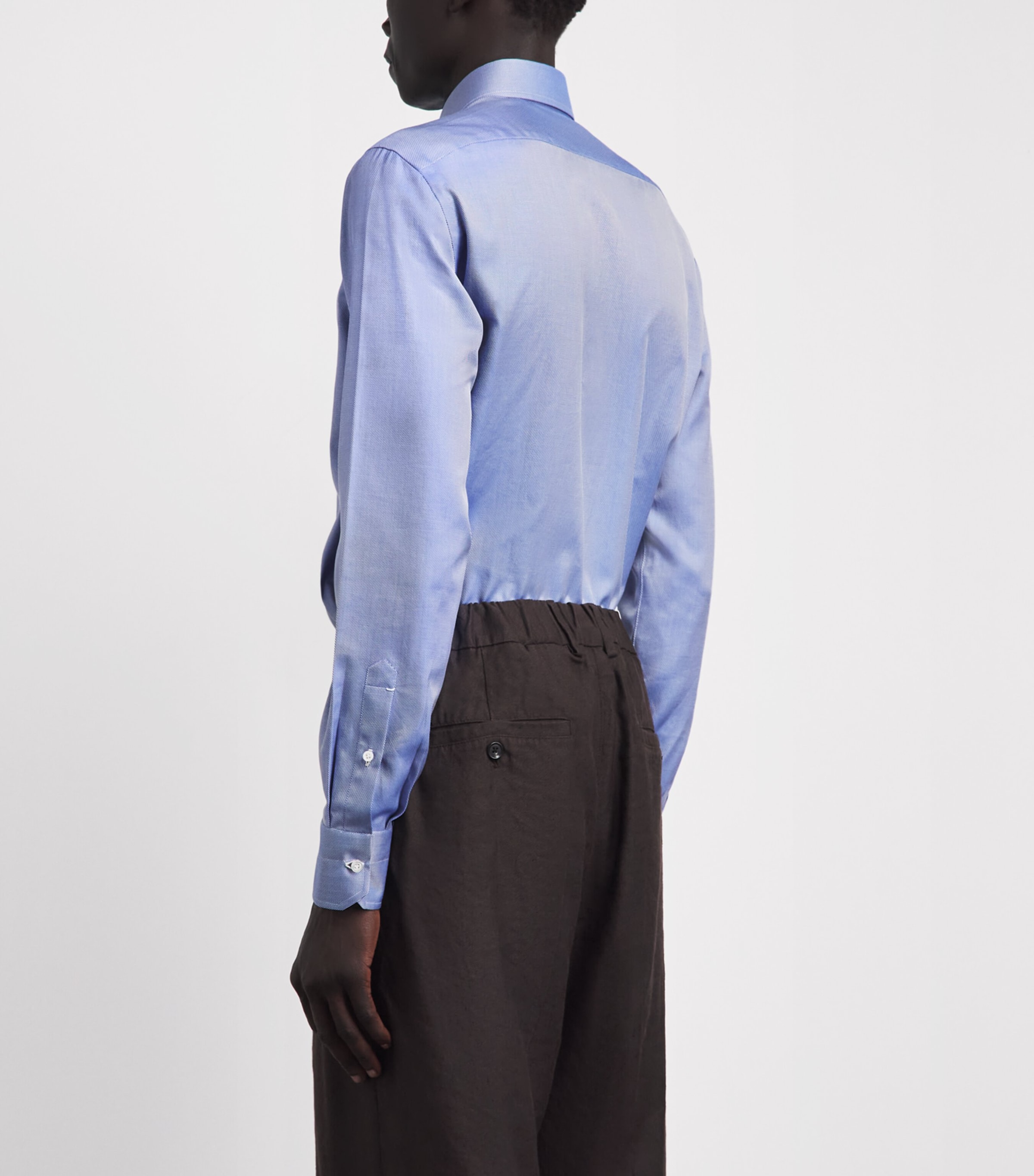 Isaia Mens Cotton Mix Dress Shirt Image 5