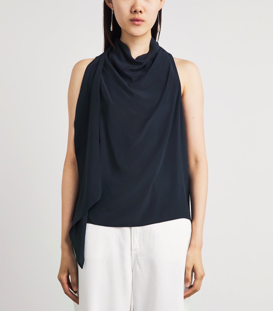 Rag & Bone Womens Silk Adela Scarf Blouse Salute Image 4