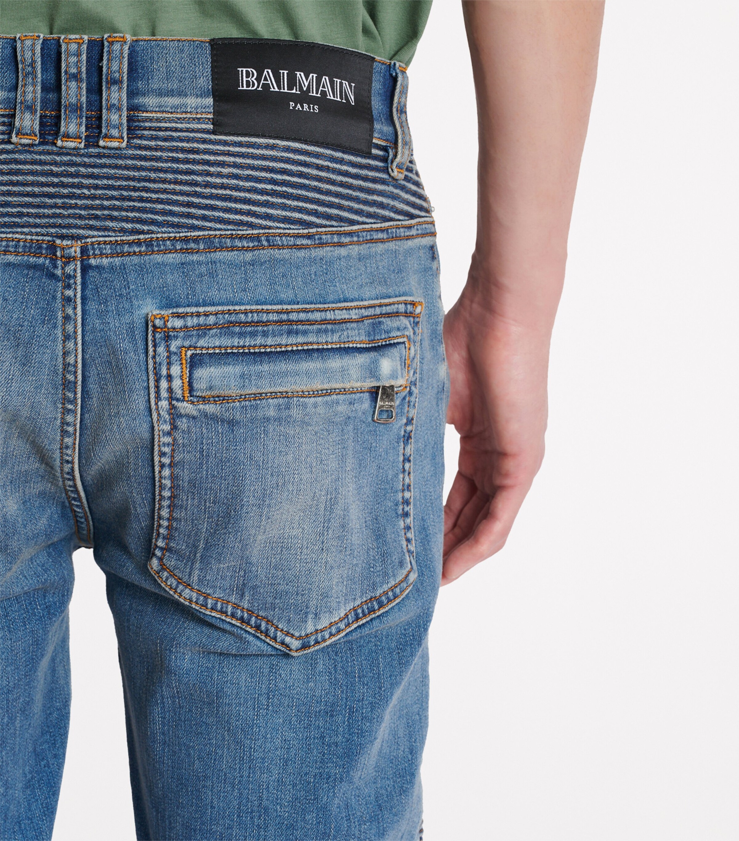 Slim Biker Jeans 6FF BLEU JEAN Image 8