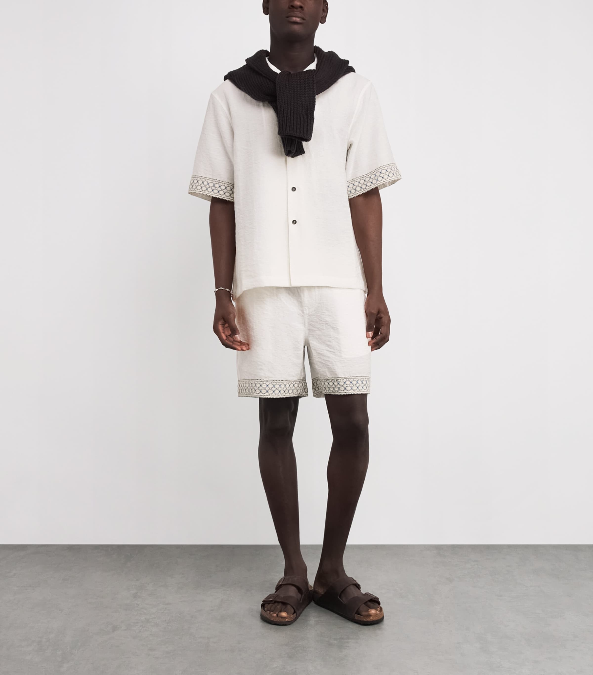 Crochet-Trim Shorts WHITE Image 2