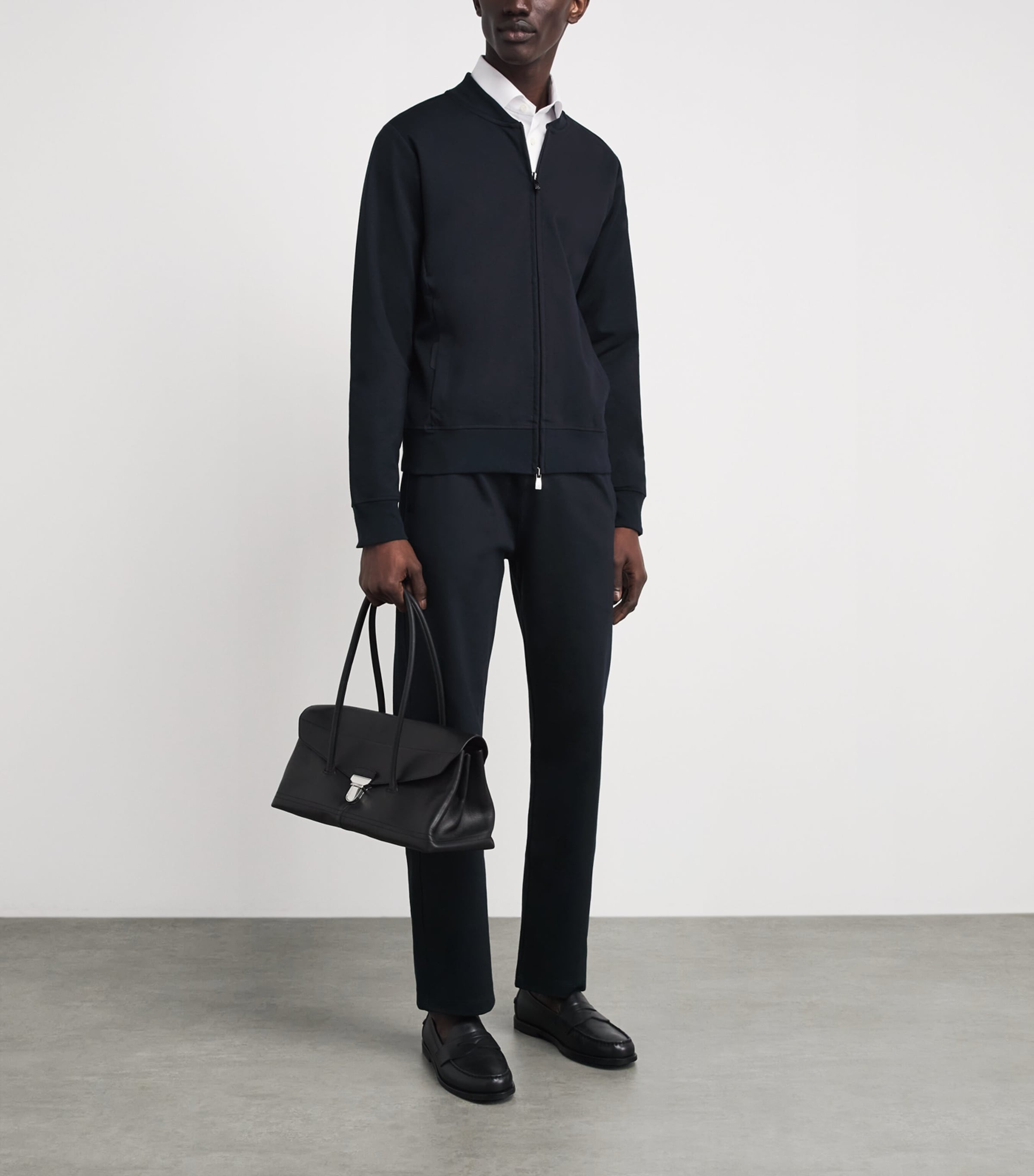 Cotton-Blend Jacket 001 NAVY BLUE Image 2