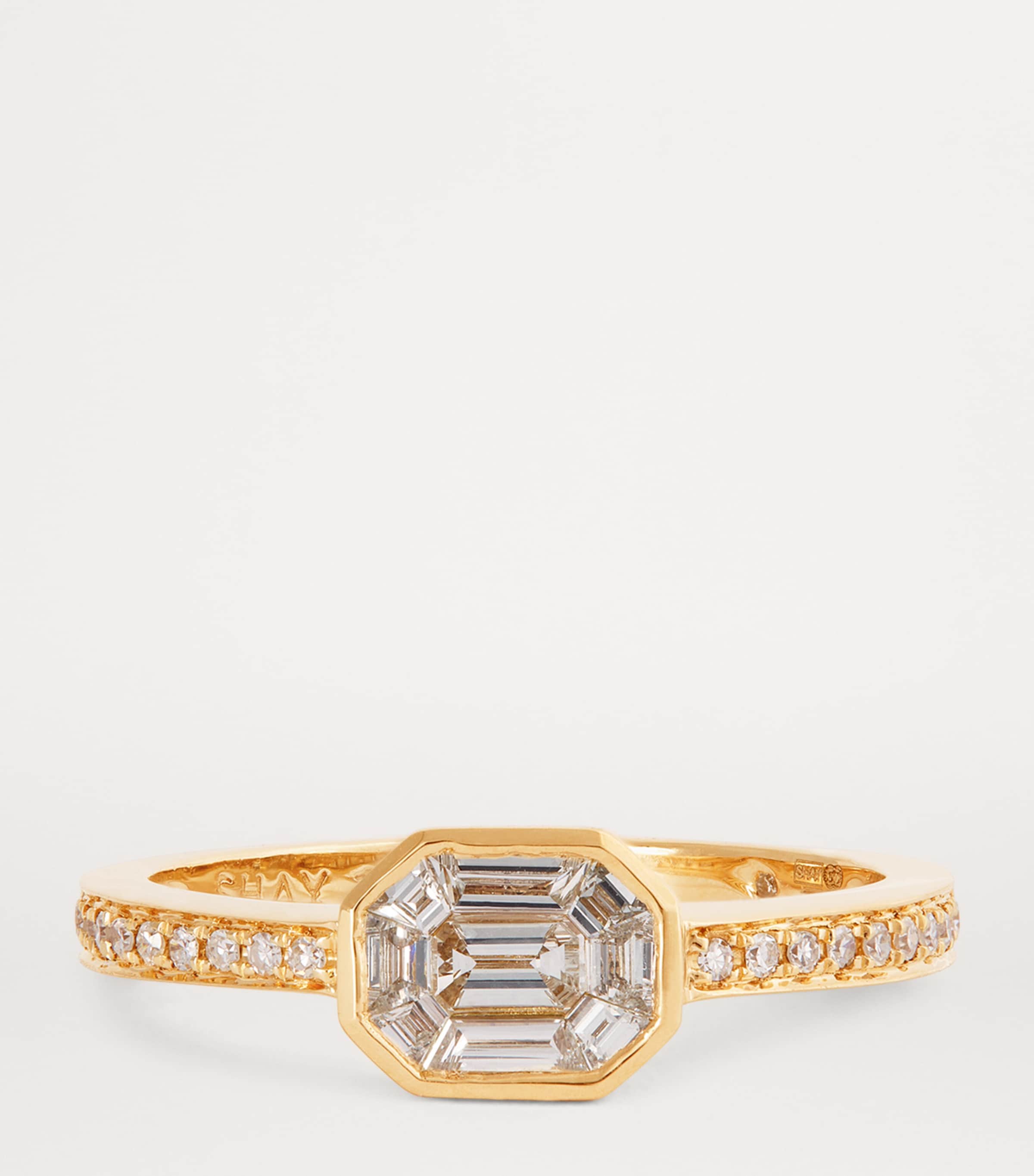 Yellow Gold and Diamond Illusion Ring YELLOW GOLD Image 4