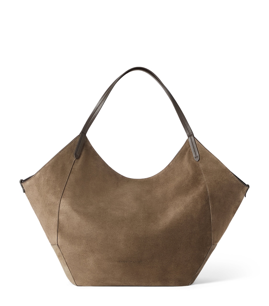 Brunello Cucinelli Womens Prince of Wales Check-Lined BC Duo Tote Bag Image 1
