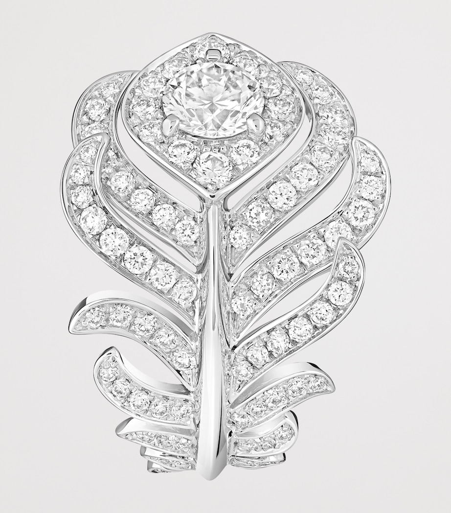 Boucheron White Gold and Diamond Plume de Paon Ring White Gold Image 3
