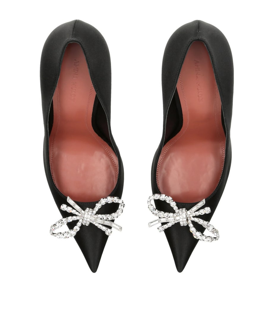 Satin Embellished Rosie Pumps 95 BLACK Image 4