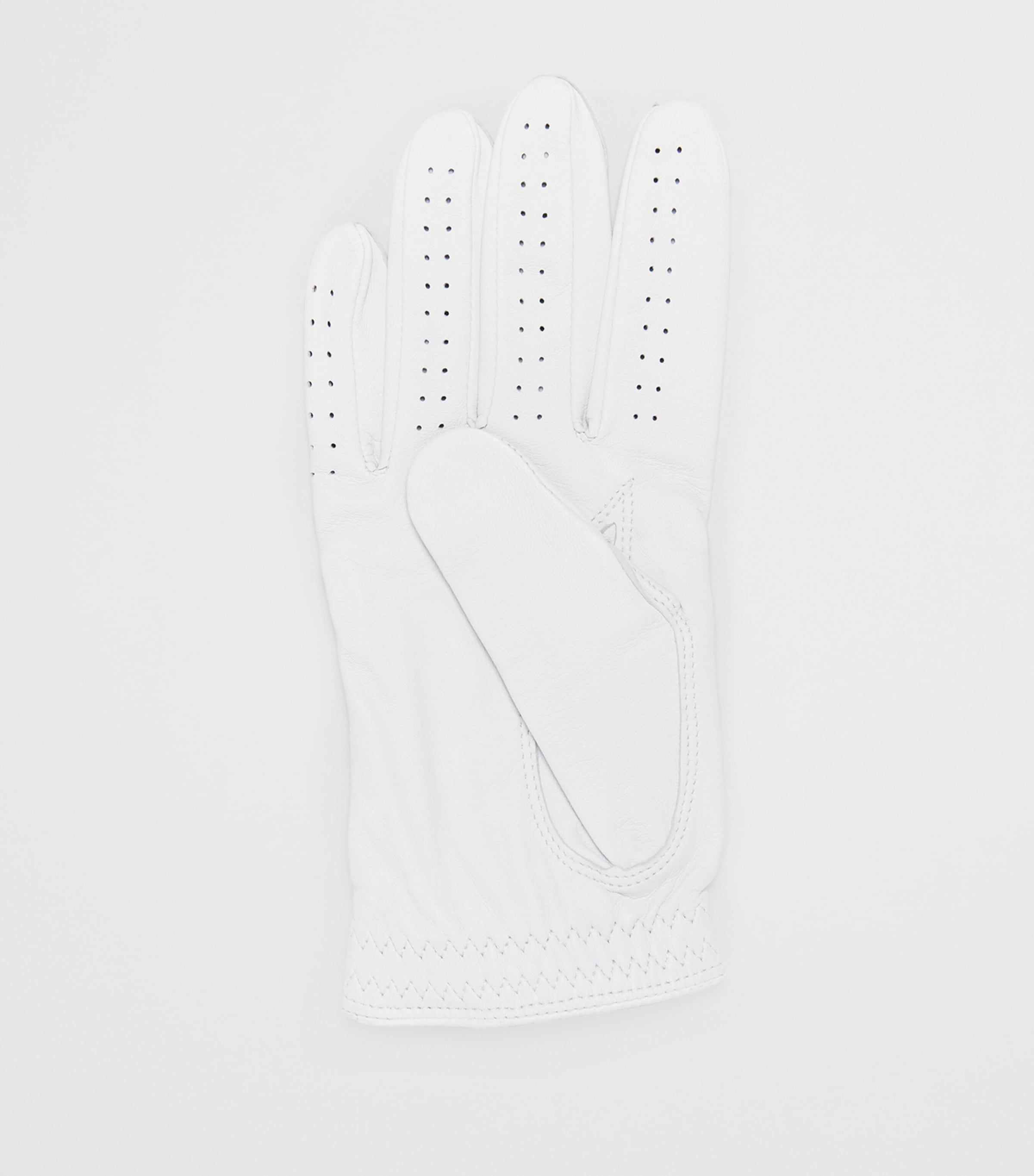 Leather Golfing Right Glove WHITE Image 3