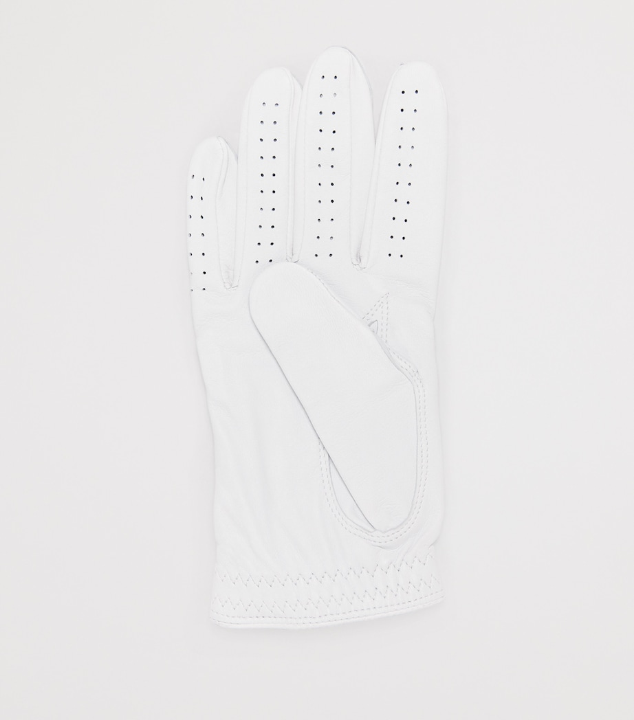 Leather Golfing Right Glove WHITE Image 3